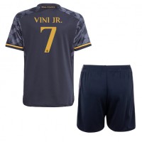 Camisa de time de futebol Real Madrid Vinicius Junior #7 Replicas 2º Equipamento Infantil 2023-24 Manga Curta (+ Calças curtas)